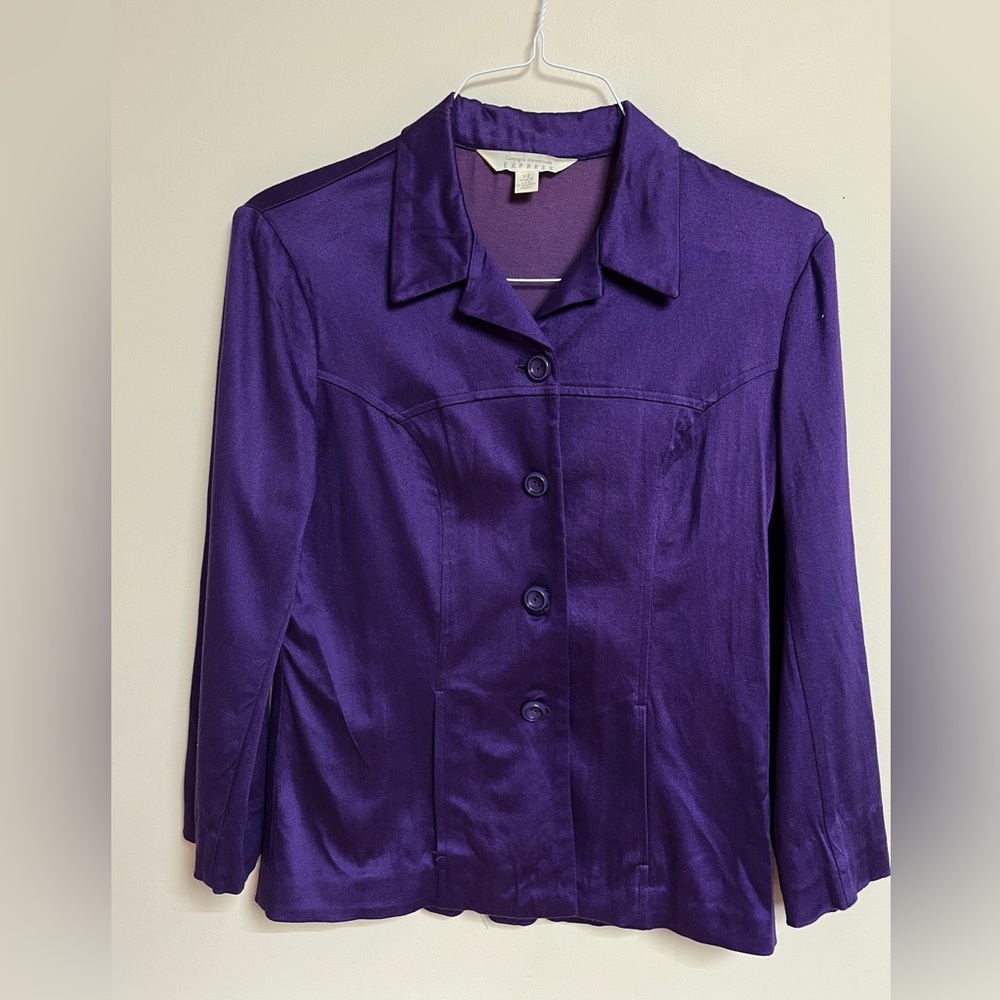 Vintage Compagnie Internationale Express Purple Blazer Size Small